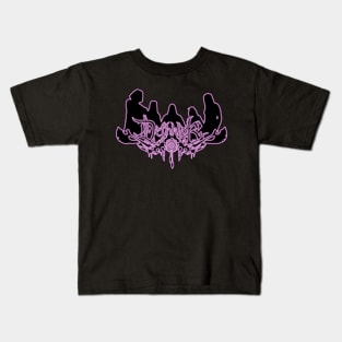 Purple Neon Sign Dethklok Logo Kids T-Shirt